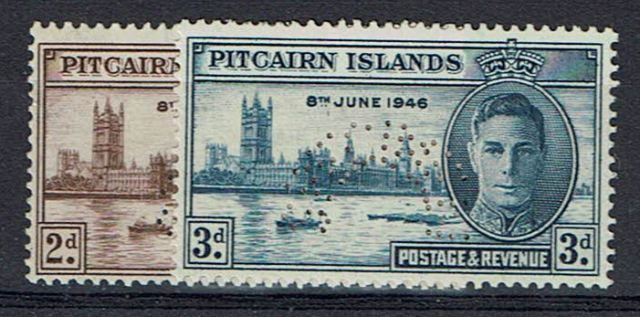 Image of Pitcairn Islands SG 9S/10S UMM British Commonwealth Stamp